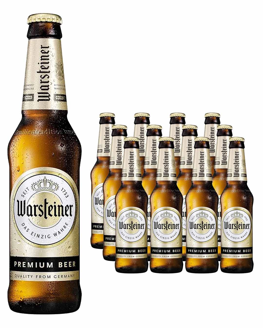 Warsteiner German Pilsner Beer Bottle Multipack, 12 x 330 ml