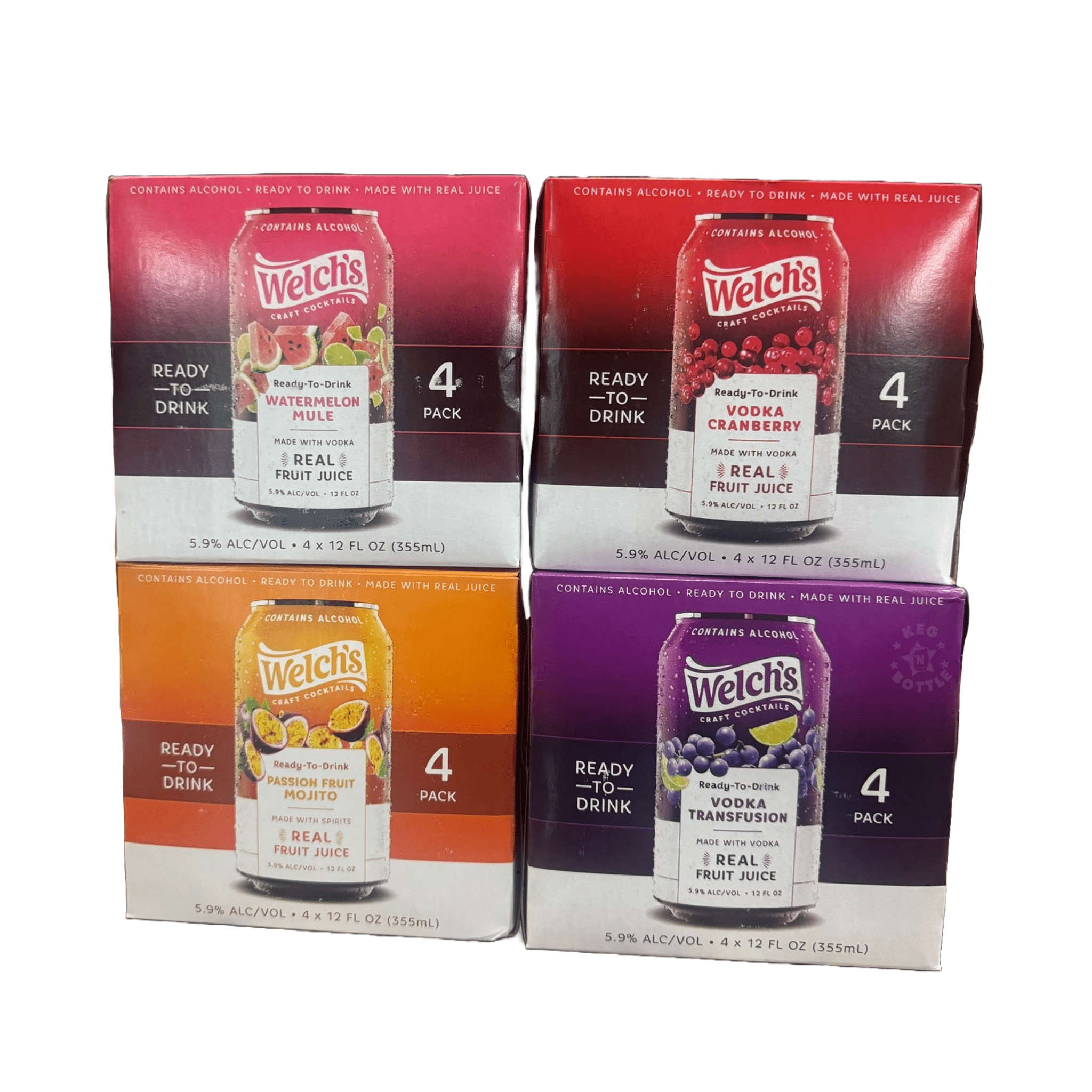 Welch's RTD Cocktails Combo Pack (4 x 4 Pack)