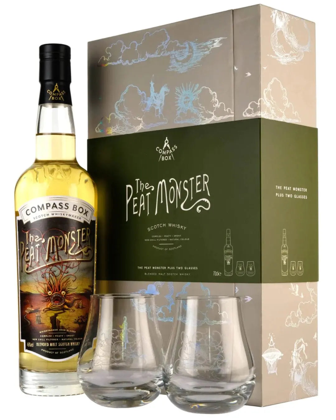 Compass Box The Peat Monster Blended Whisky Gift Set, 70 cl