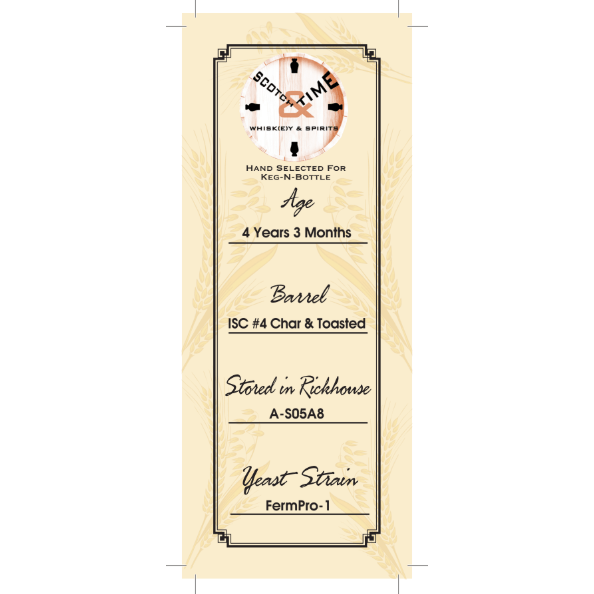 Wilderness Trail Rye Whiskey Scotch And Time & Keg N Bottle Barrel Pick A-S05A8 750 mL