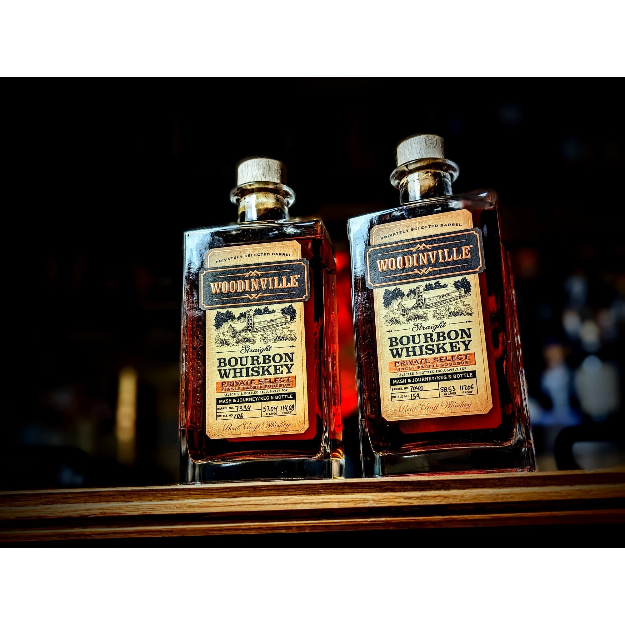 Woodinville Private Select Bourbon (MAVERICK II - Barrel# 7334) - Mash & Journey & Keg N Bottle Private Barrel Pick 750 ml