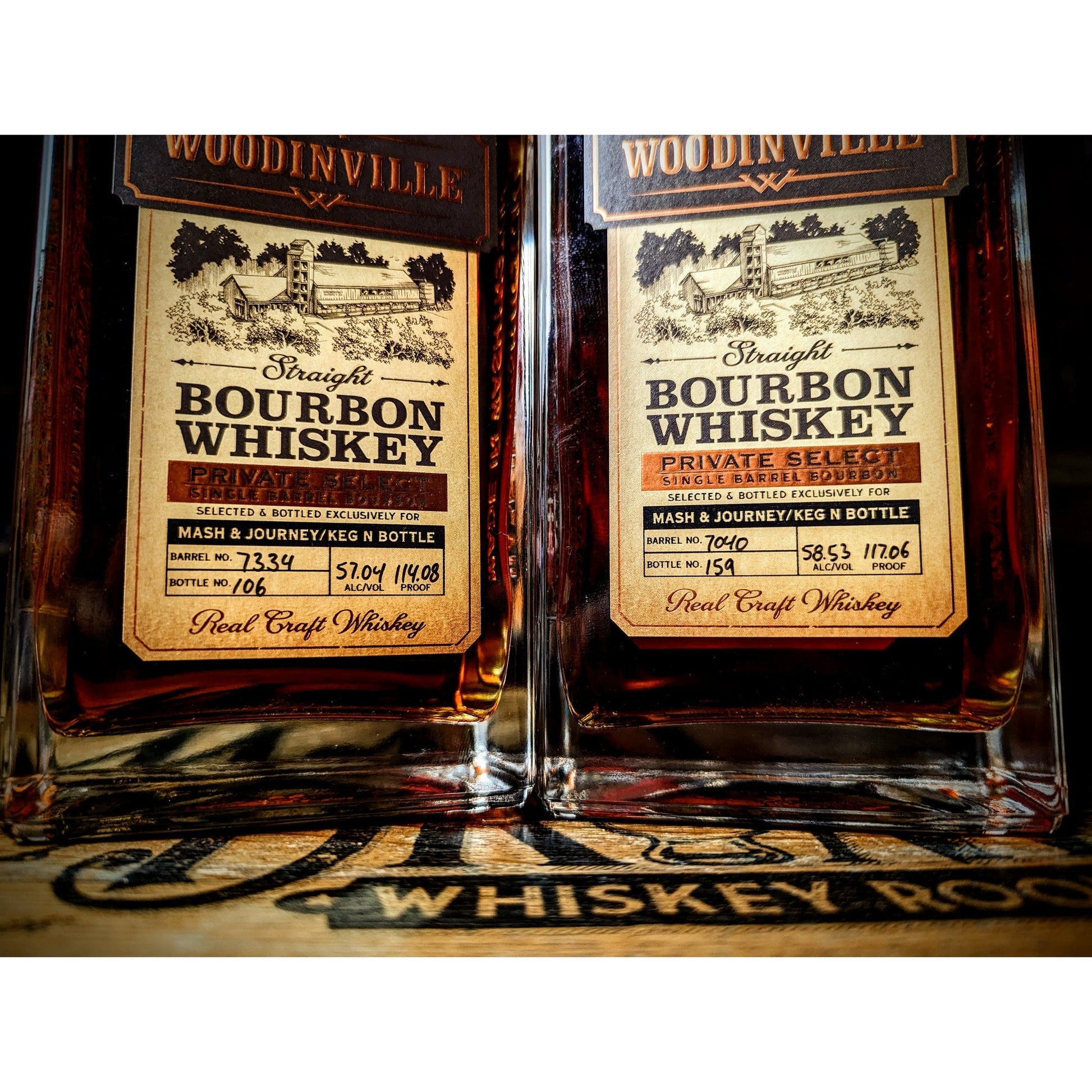 Woodinville Private Select Bourbon (MAVERICK II - Barrel# 7334) - Mash & Journey & Keg N Bottle Private Barrel Pick 750 ml