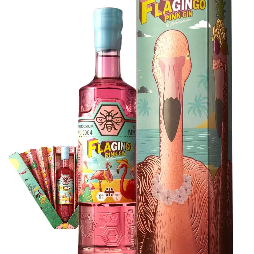 Zymurgorium FlaGingo Pink Gin Limited Edition Presentation Gift Set Box, 50 cl