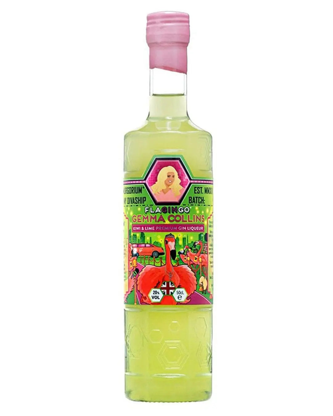 Zymurgorium Gemma Collins Flagingo Kiwi & Lime Gin Liqueur, 50 cl